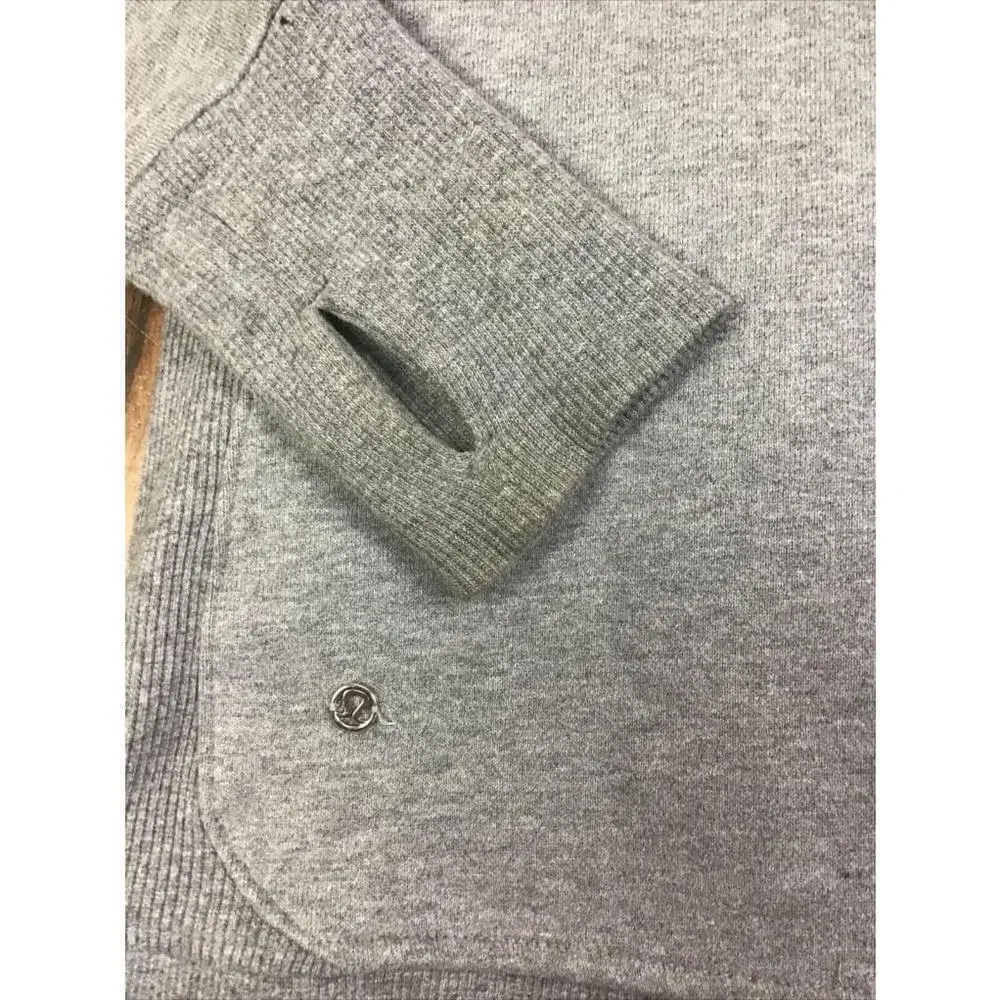Lululemon Cozy Cuddle Up Asymmetrical Zip Jacket High Collar Gray Size 2